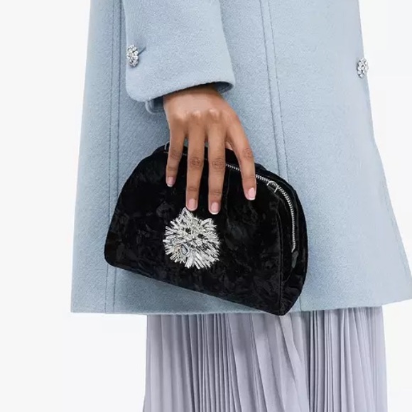 Kate Spade NWT Party Velvet Cat Clutch - Picture 12 of 14